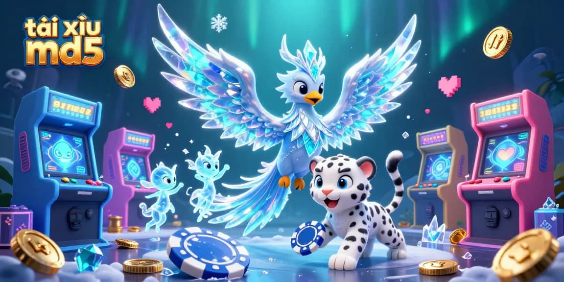 Experience excitement with tài xỉu md5 as a vibrant phoenix and playful snow leopard epitomize casino fun.