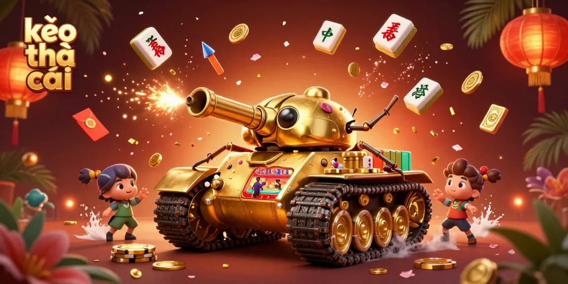 Experience the thrill of kèo nhà cái in a vibrant casino scene with golden beetle tank and dynamic game elements.