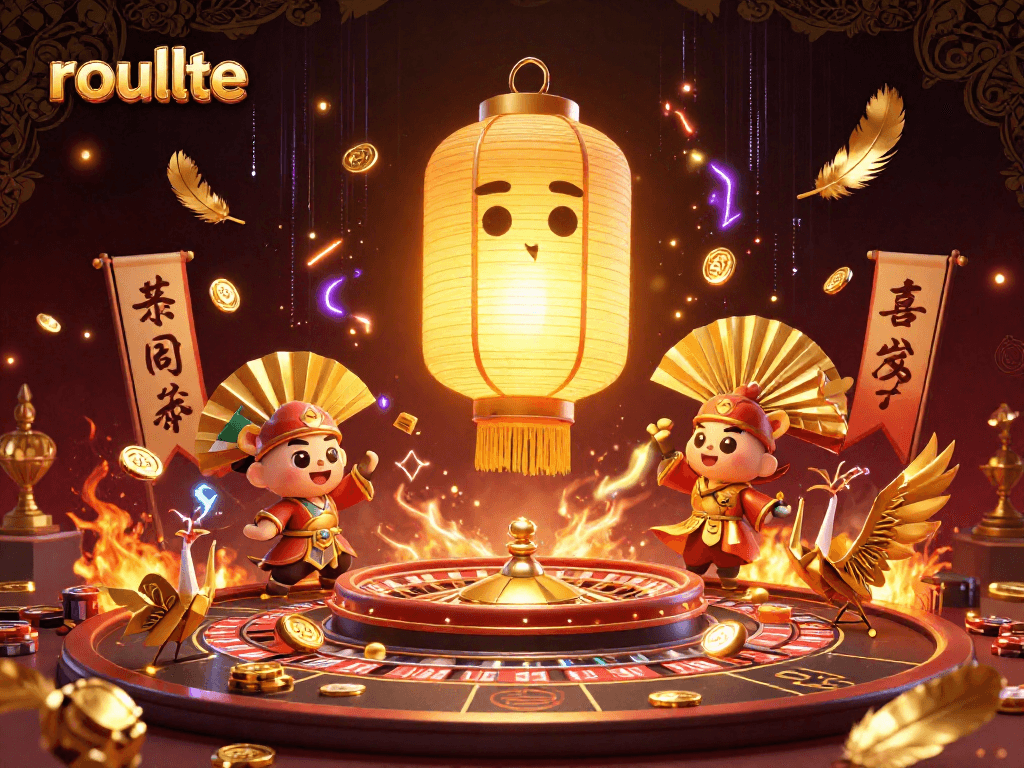 Spin the roulette wheel in a magical casino scene with floating spirits and shimmering gold accents.