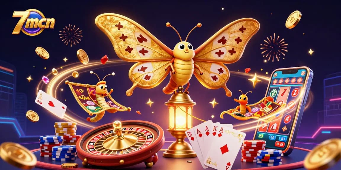 7mcn showcases thrilling casino action with spinning roulette wheel and glowing treasures.