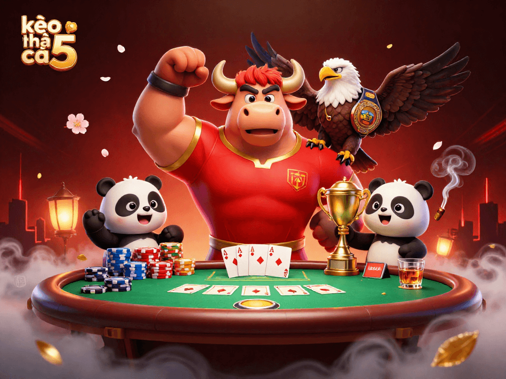Engage with kèo nhà cái 5 for winning strategies with 3D icons of victory and poker triumph.