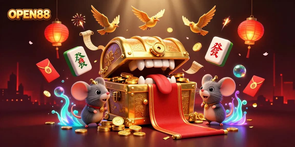 Engage with the thrilling experience at OPEN88, where the golden treasure chest lures adventurers into an exciting online gaming world.