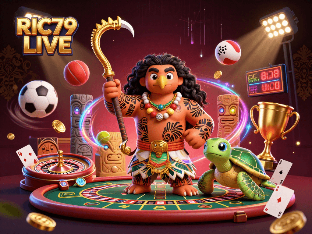 Experience exciting live action at RIC79 LIVE with vibrant characters and thrilling casino elements.