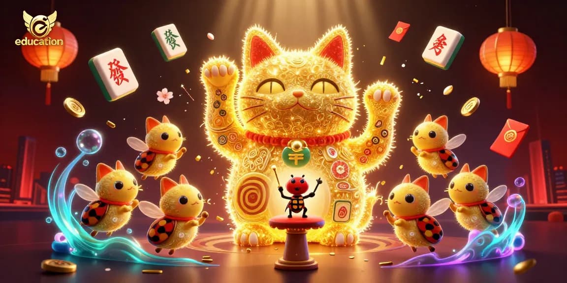 Win big with education on strategic gambling techniques in this vibrant casino-themed illustration.