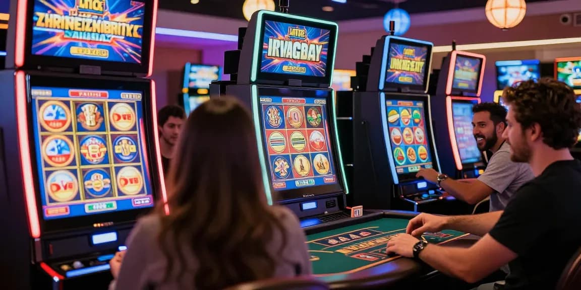 Players immersed in an exciting online casino experience at being-there.org.uk, showcasing vibrant game action.