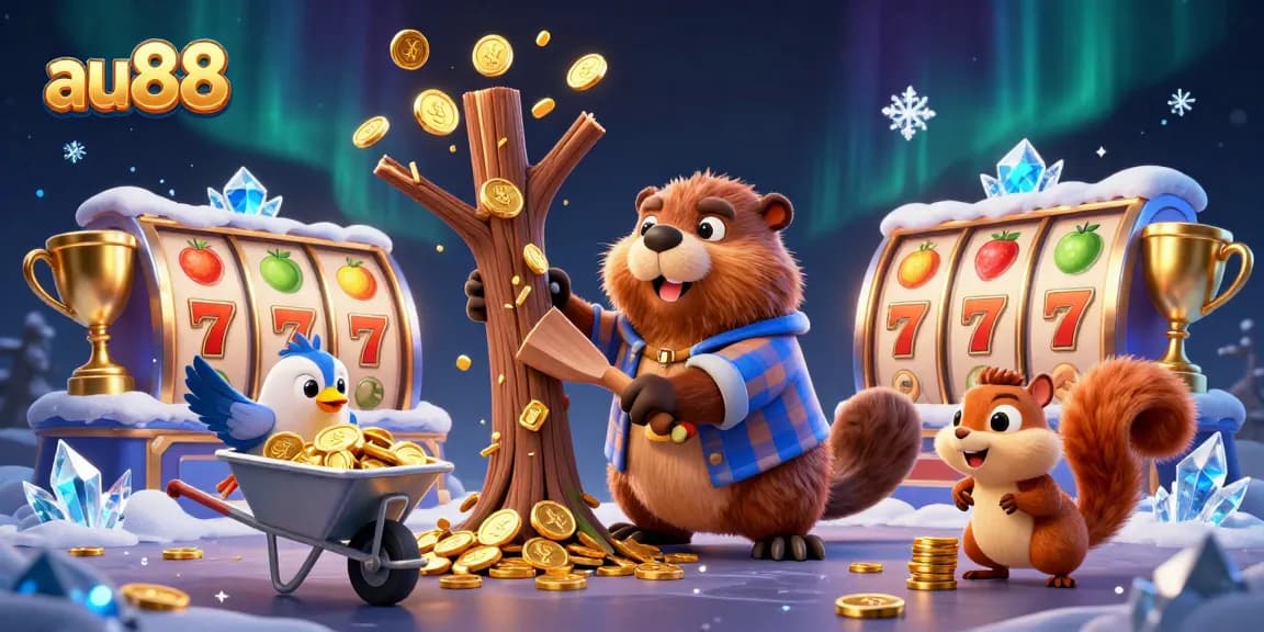 Play and win big with au88 as a beaver generates coins from a jackpot tree!