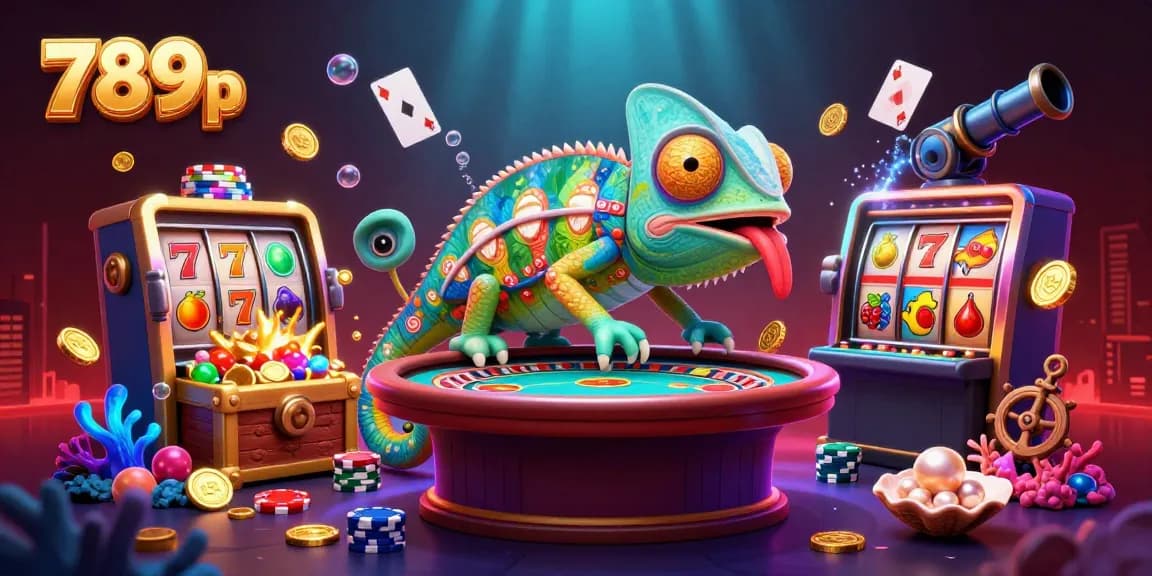Spin the reels at 789p casino, where adventurous chameleons and slot treasures collide!