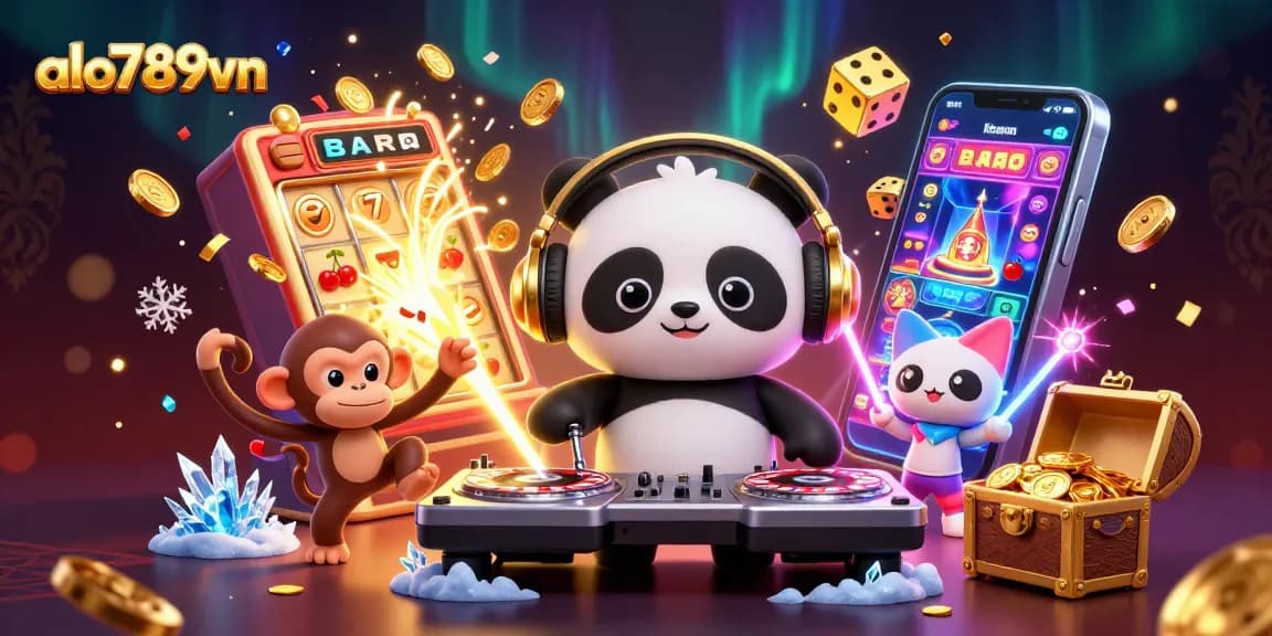 Experience the excitement of alo789vn with vibrant characters and dynamic casino elements bursting with energy.