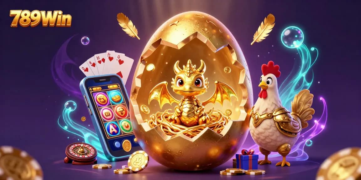 Capture thrilling moments with 789Win's golden dragon and poker chip nest, bringing excitement alive in casino gaming.
