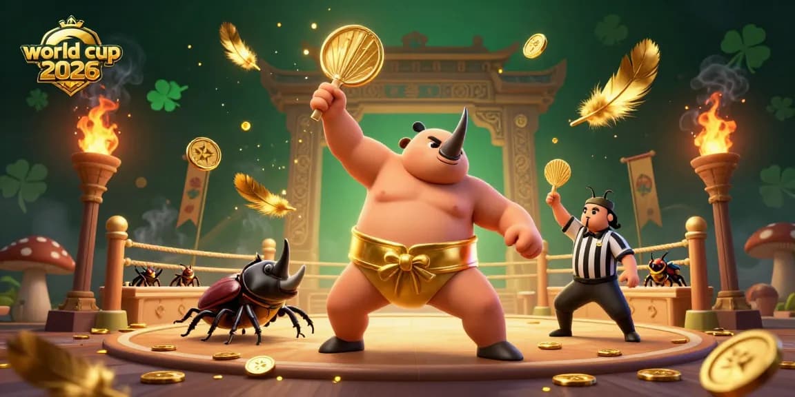 Engage with thrilling action at world cup 2026 as a beetle sumo champion triumphs amid flying coins.