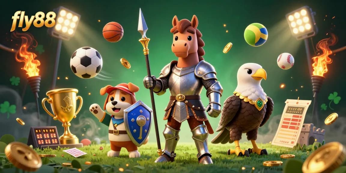 Engage with fly88's immersive gaming adventures featuring knights, sports, and dynamic betting elements.