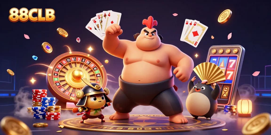 Win big at 88CLB with vibrant 3D casino characters and exciting gaming elements.