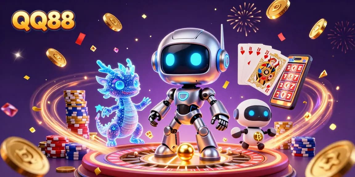 Experience thrilling gameplay at QQ88 with engaging casino action elements and vibrant digital effects.