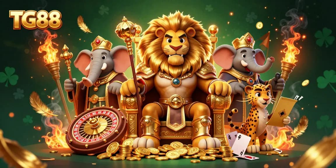 Experience excitement with TG88's vibrant casino scene featuring iconic characters and thrilling gaming elements.