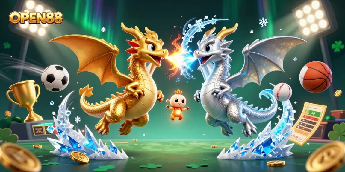 Bet on your favorite games at OPEN88 featuring dynamic dragons and exciting sports elements.