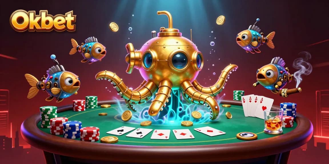 Engage with Oxbet's vibrant gaming world featuring a magical kraken and poker adventure.