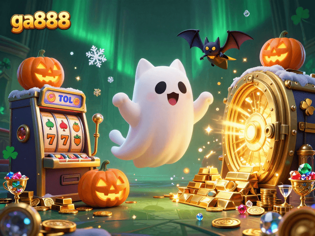 Join the fun at ga888 while enjoying thrilling slot games in a ghostly casino atmosphere.