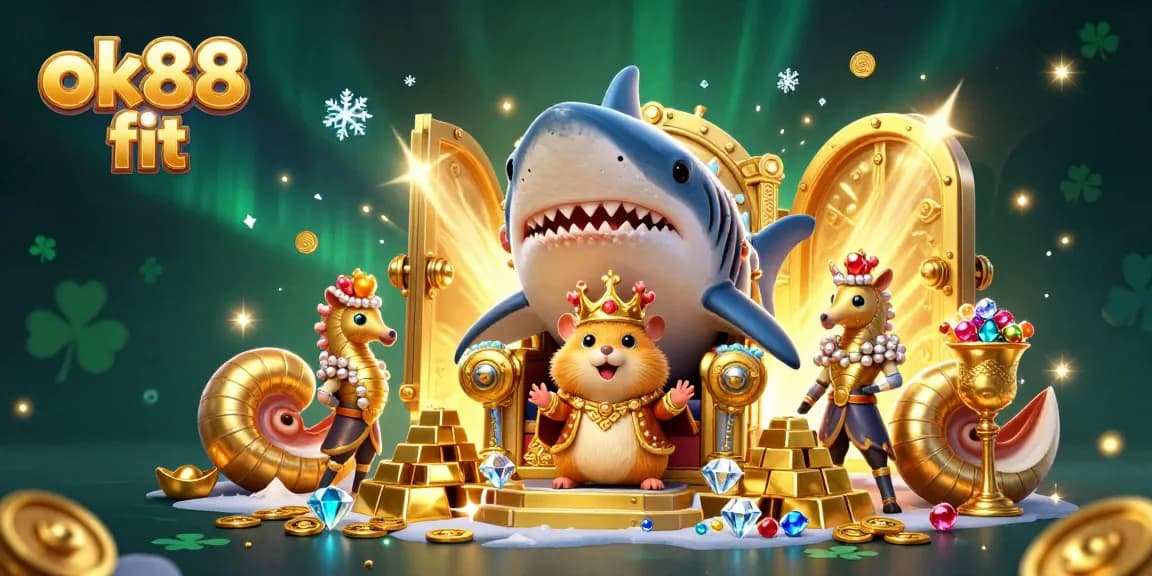 Engage in thrilling slots at ok88 fit with a fierce hamster king in a treasure-filled kingdom.