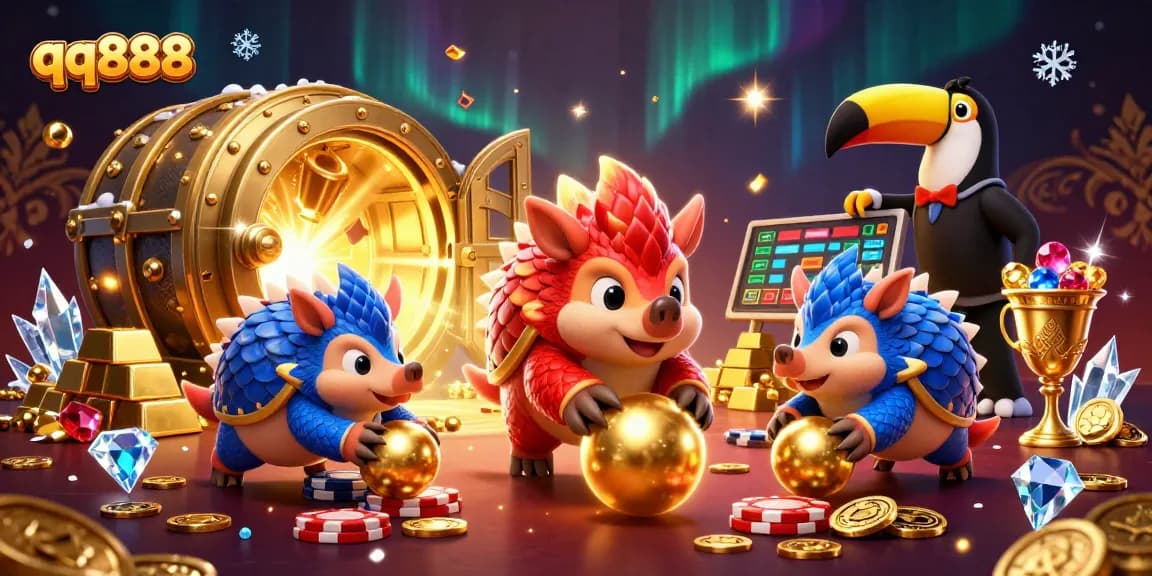 Engage in thrilling gameplay at qq888 with dynamic rival pangolins and overflowing treasures.