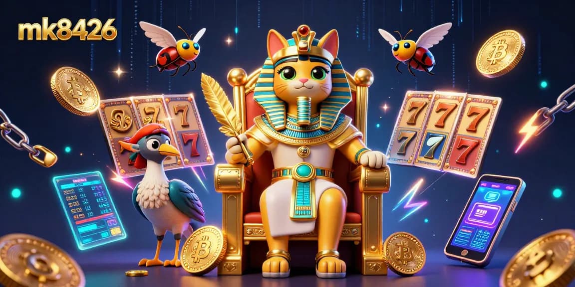 Experience winning strategies at mk8426 with a vibrant casino scene packed with slot reels and crypto coins.