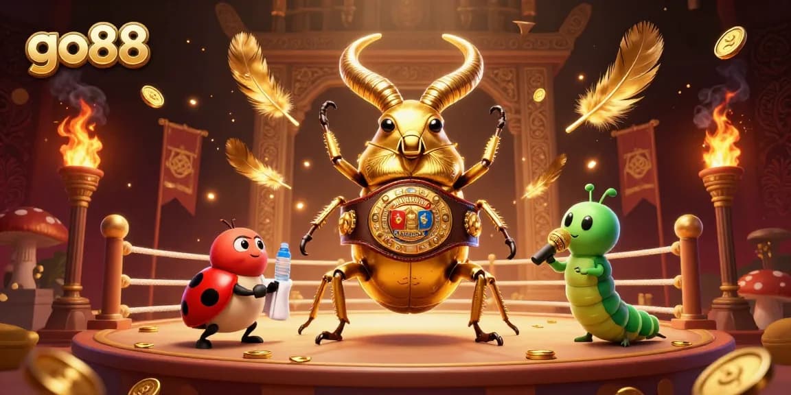 Engage in thrilling gameplay at go88, where glimmering golden stakes and vibrant characters collide in an exciting casino showdown.