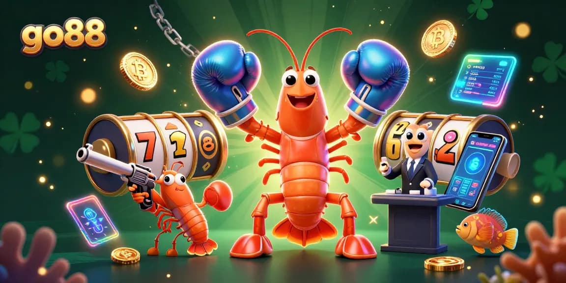 Experience exciting betting action with go88 and vibrant casino elements in a fun-filled illustration