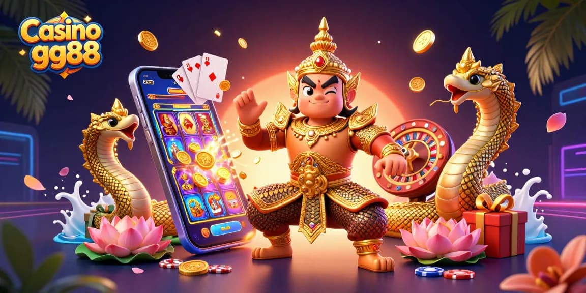 Experience excitement at Casino gg88 with playful Thai guardians and thrilling slot action.
