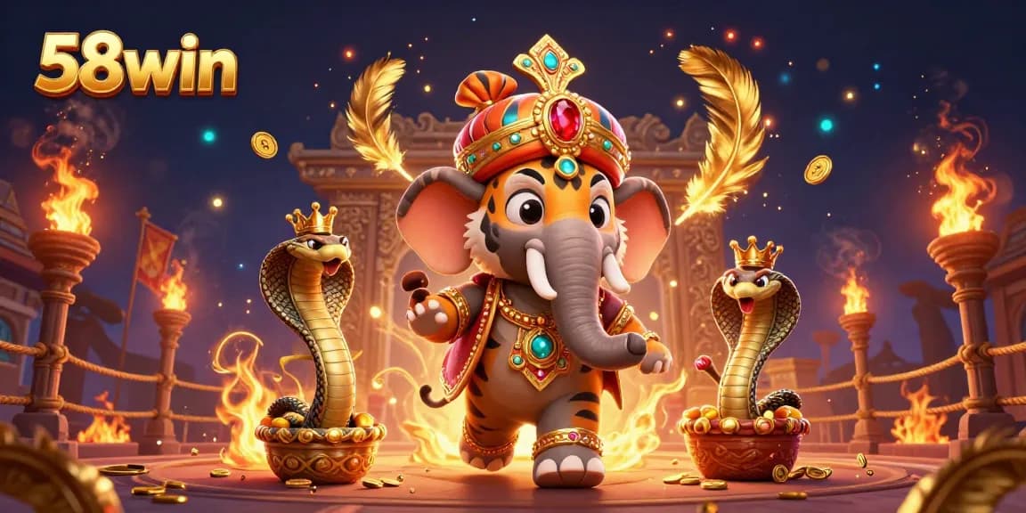 Engage in thrilling gaming adventures at 58win with vibrant illustrations of a royal casino atmosphere.