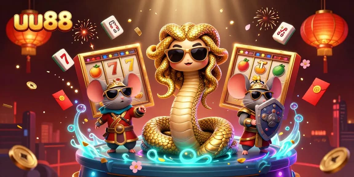 Experience thrilling slots excitement with uu88 featuring charming Medusa and warrior mouse.