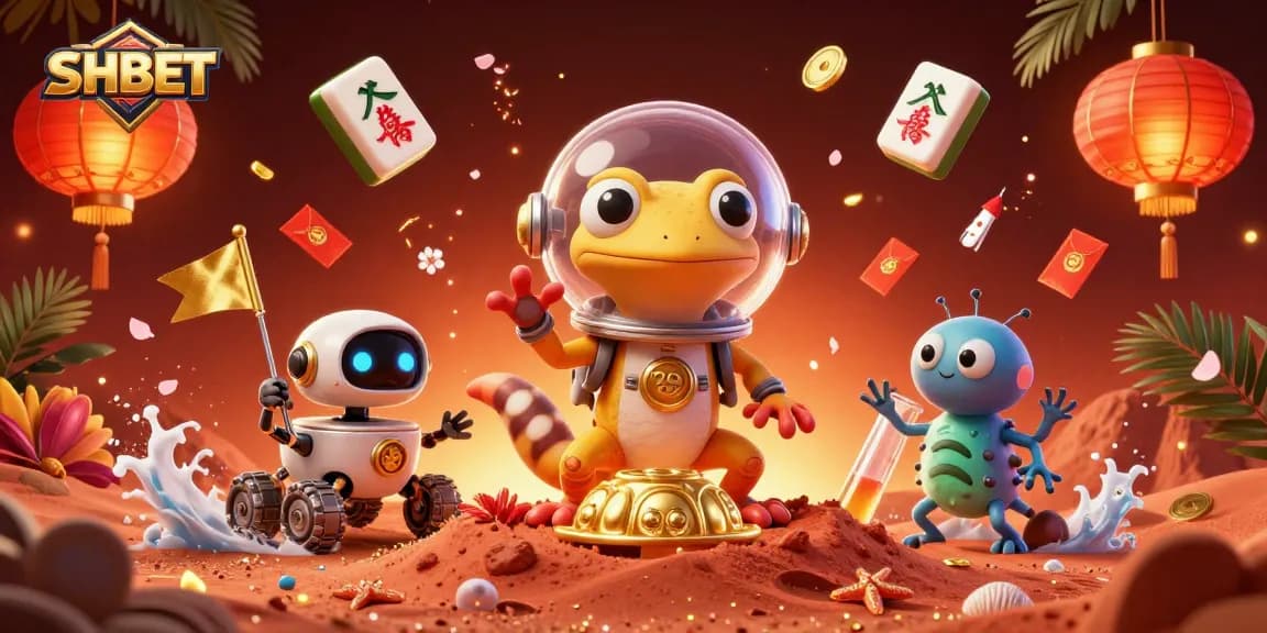 Engage with SHBET's thrilling Martian casino adventure, showcasing excitement and vibrant gaming elements.