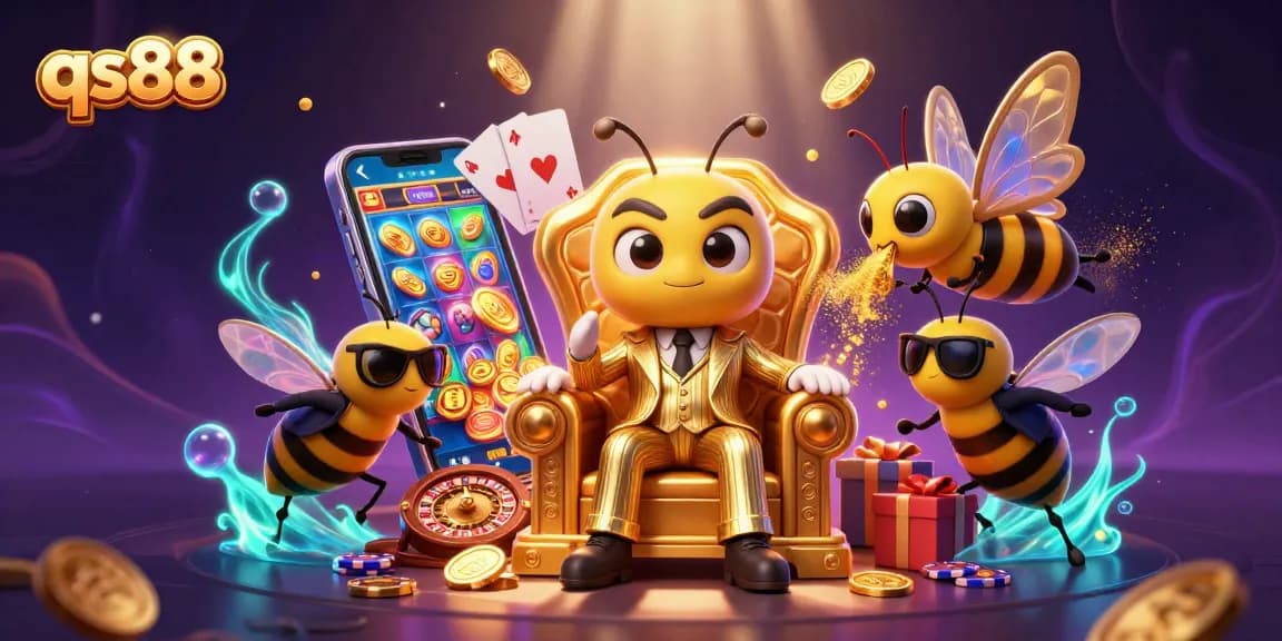 Play dynamic casino games at qs88 with vibrant characters and golden rewards!