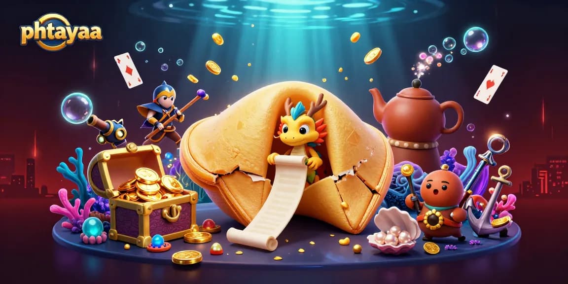 Play exciting games at phtayaa with a vibrant illustration featuring dragon guardians and golden treasures.