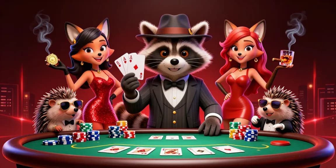 Players enjoying a thrilling DA88 poker night with exciting table elements and vibrant casino atmosphere