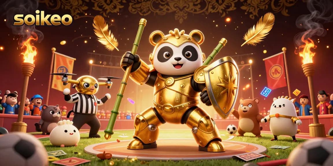Soikeo offers an engaging sports betting scene with dynamic characters and vibrant elements.