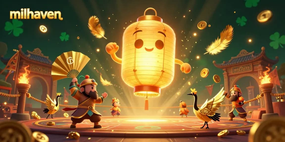 Engage with milhaven's vibrant world as golden lantern spirits illuminate a bustling casino atmosphere.