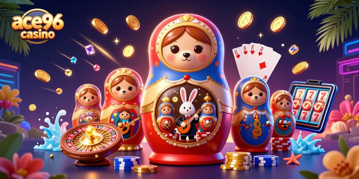 Experience the exciting atmosphere at ace96 casino with vibrant characters and dynamic game elements.