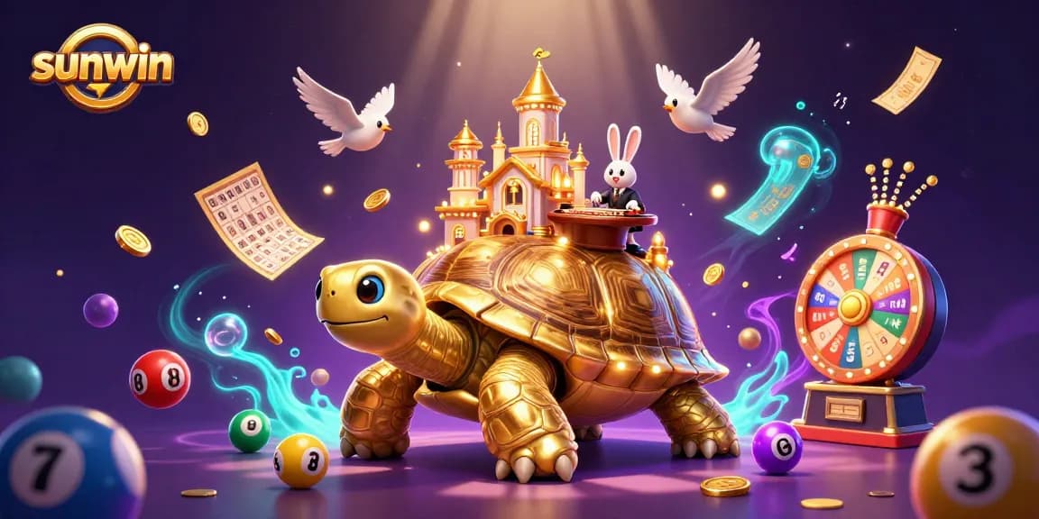 Experience incredible wins at sunwin with vibrant game imagery and a captivating casino backdrop.