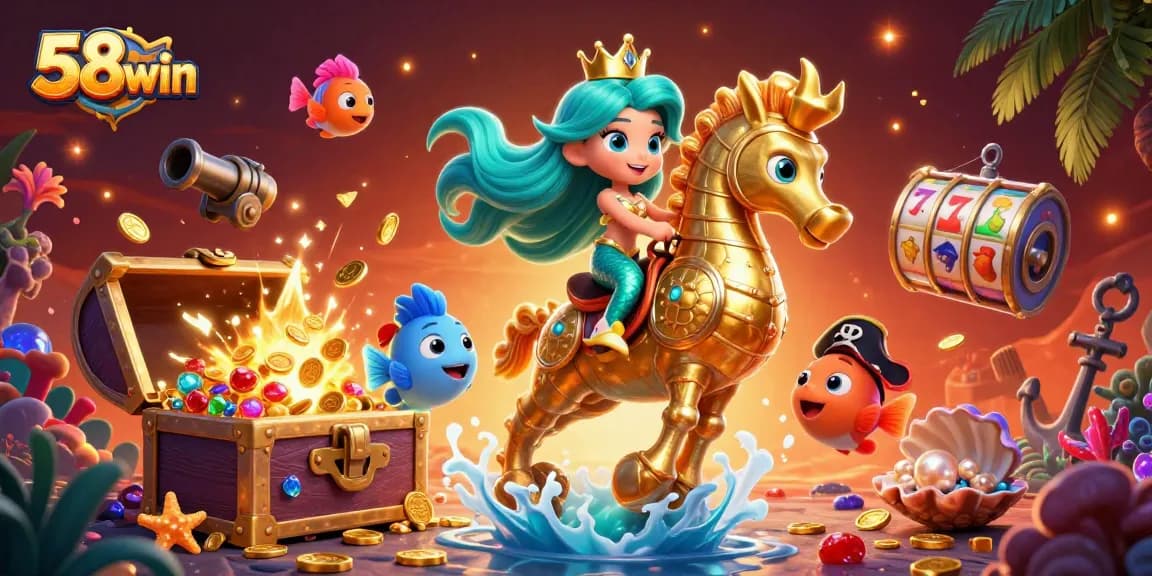 Experience the excitement of 58win slots with vibrant underwater visuals and dynamic gameplay elements.
