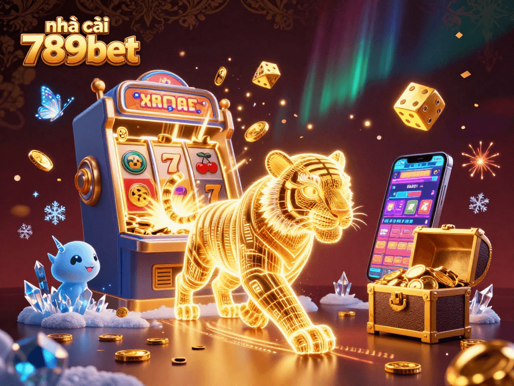 Experience the thrill of gaming at nhà cái 789bet with vibrant animations and a digital casino landscape.