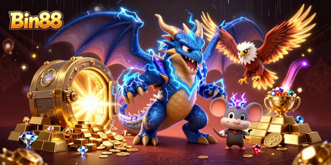 Win big with Bin88 in a vibrant online casino scene filled with dynamic game elements.
