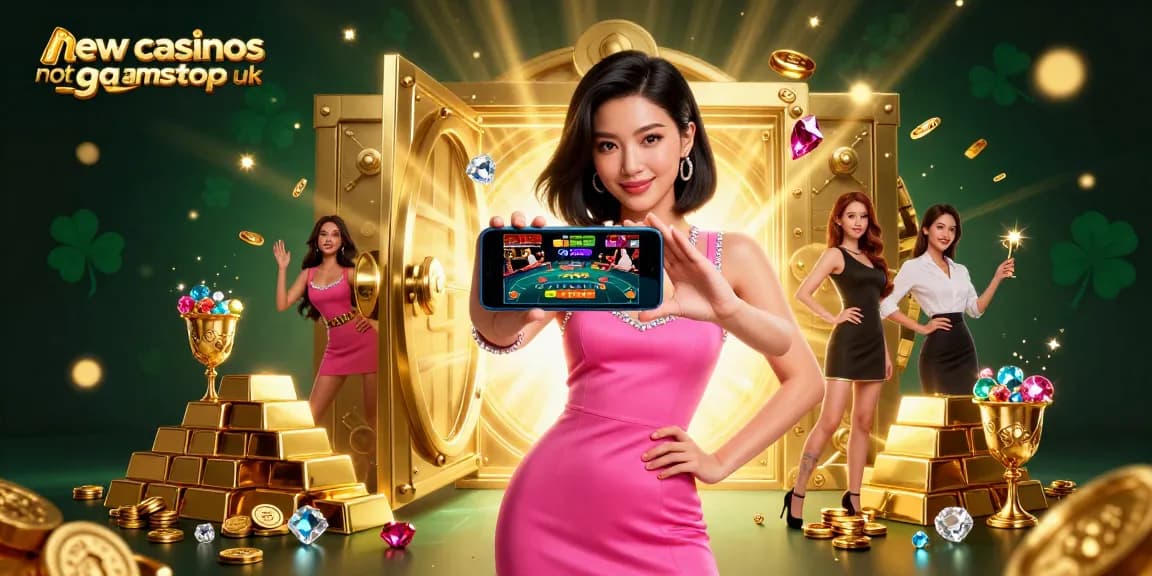 Engage with the excitement of new casinos not on gamstop uk through a vibrant 3D illustration.