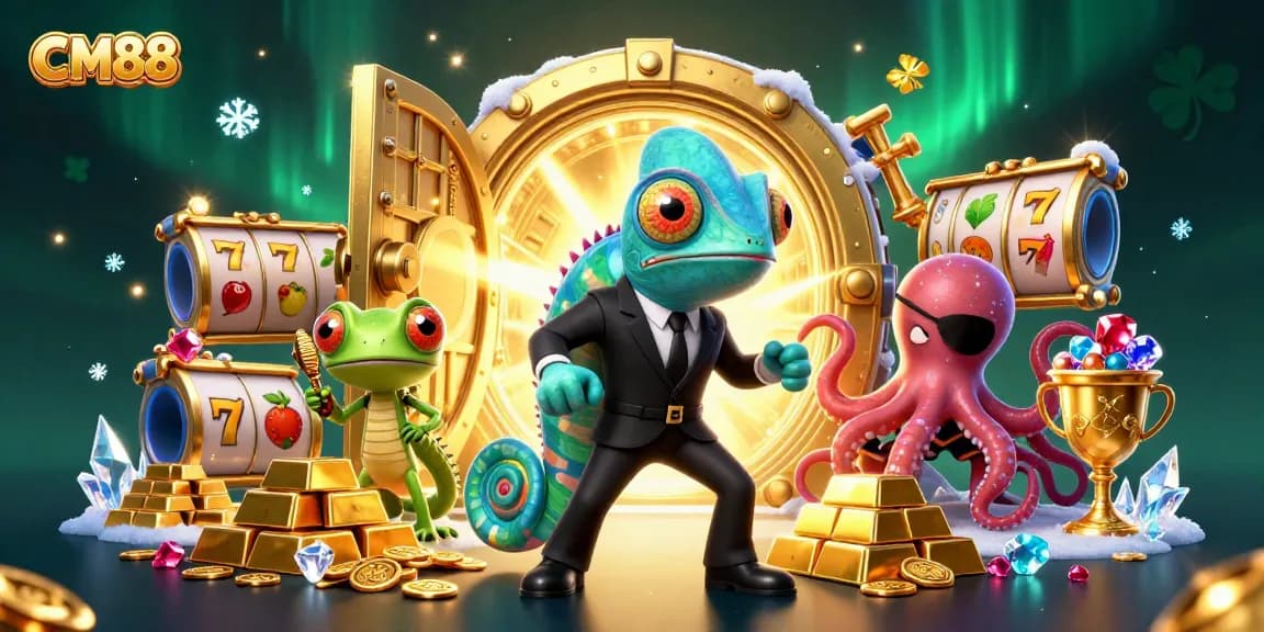 CM88 engages players with vivid winning adventures in a dynamic 3D casino illustration.