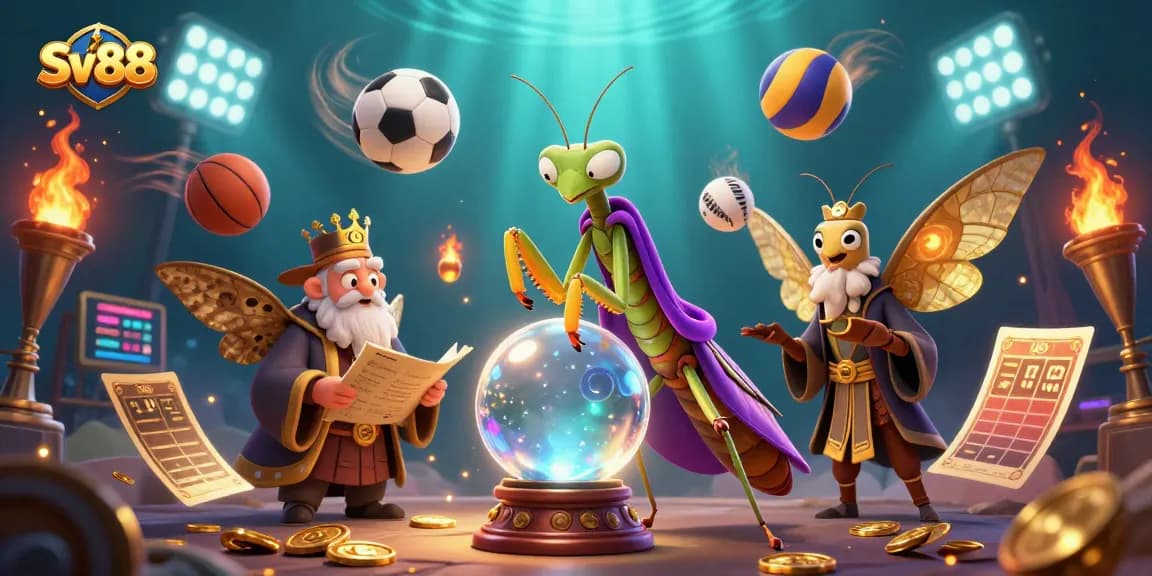 Betting strategies come to life in a vibrant Sv88 sports-themed illustration.
