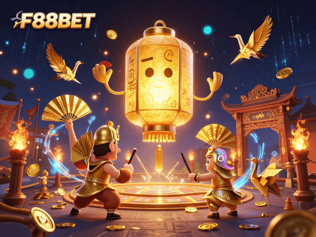 Place bets at F88BET to experience exciting gameplay and luminous rewards in a dynamic casino scene.