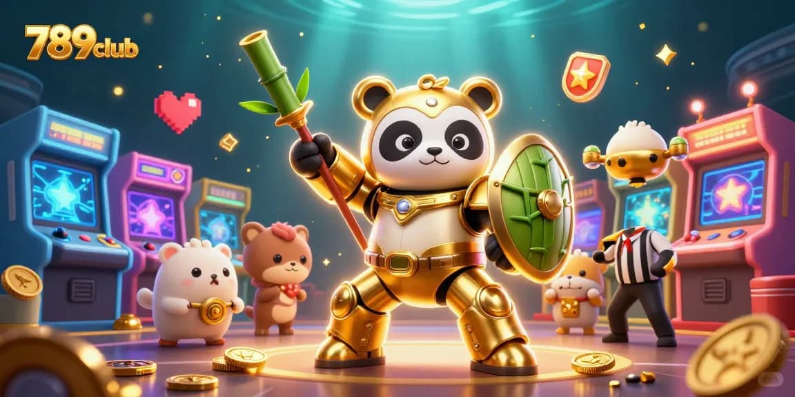 Experience thrilling gameplay at 789club with vibrant casino characters and retro arcade elements.