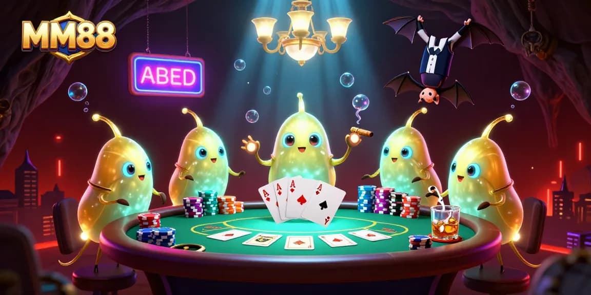 Experience thrilling gameplay with MM88 glowworms illuminating the vibrant cave casino.