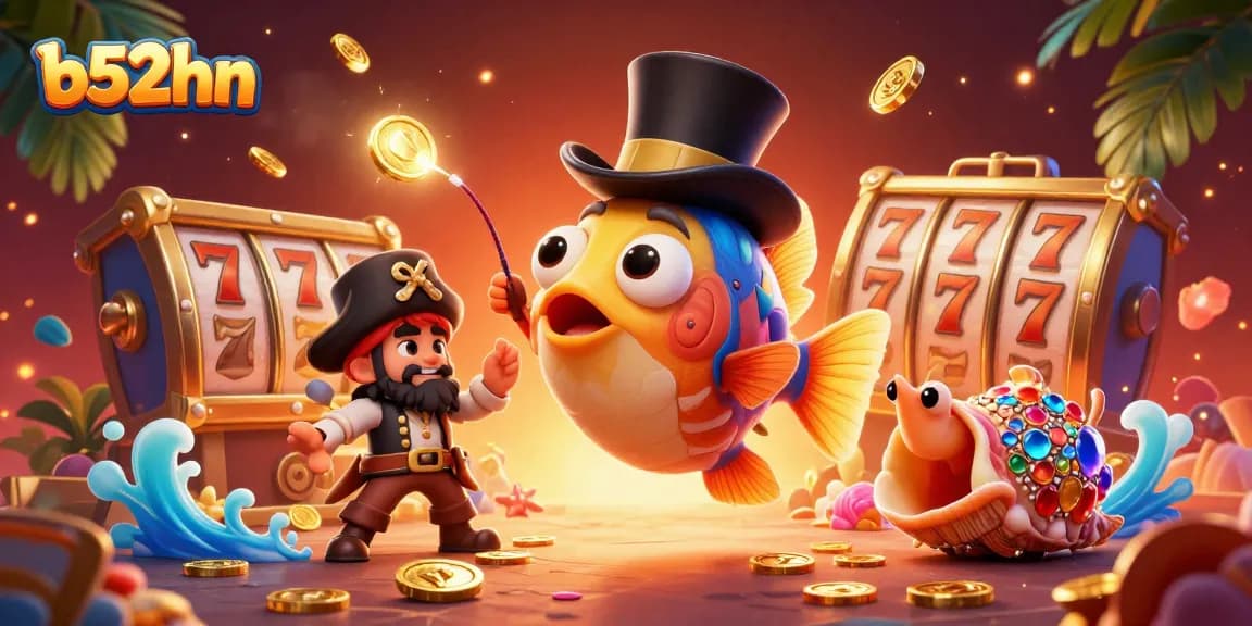 Engage with b52hn's thrilling slots featuring exciting golden coins and animated characters.