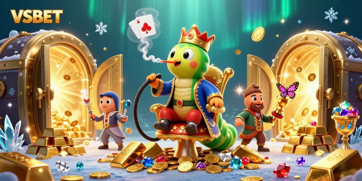Experience thrilling VSBET action with vibrant characters and dazzling treasures in an engaging casino illustration.