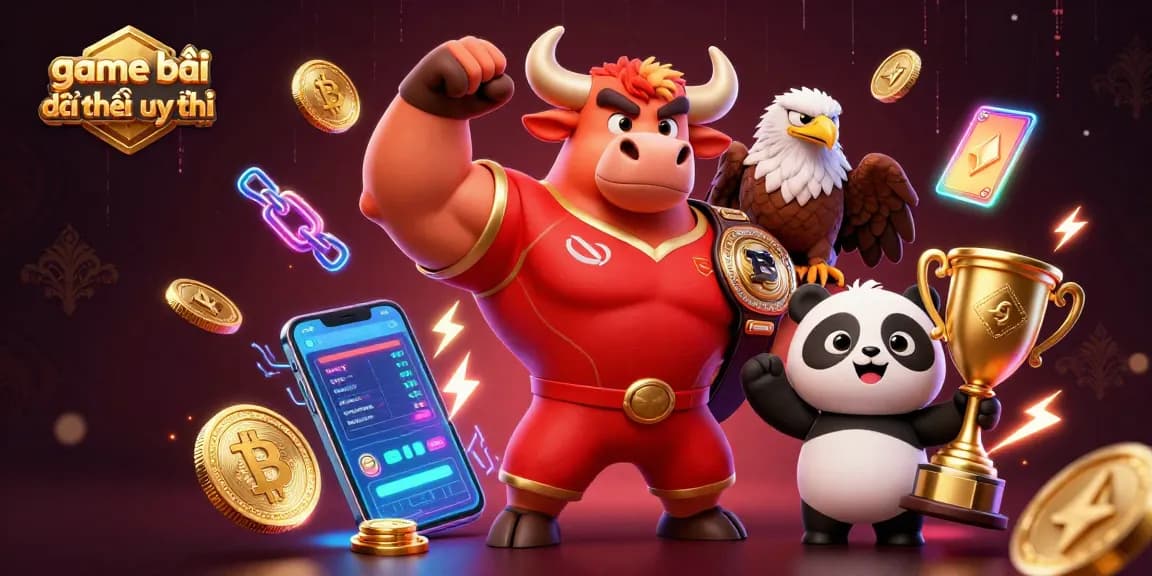 Experience game bài đổi thưởng uy tín with thrilling characters and vibrant game elements in this dynamic casino scene.