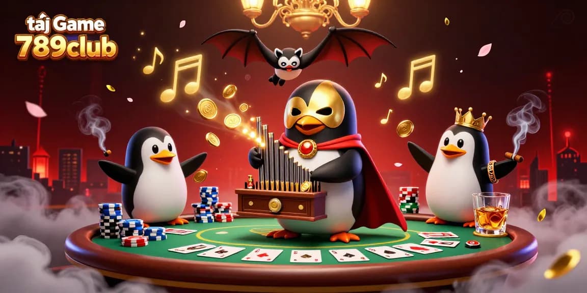 Experience the thrill of tải game 789club with a vibrant 3D cartoon casino scene.